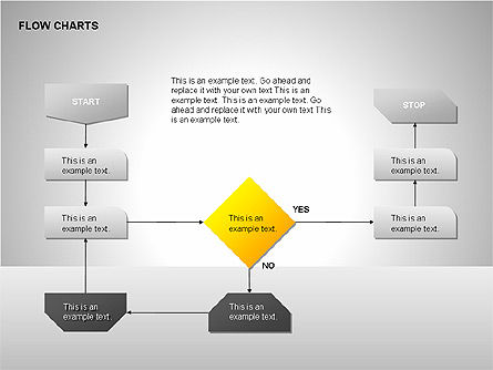 Herramientas del diagrama de flujo, Plantilla de PowerPoint, 00246, Diagramas de flujo — PoweredTemplate.com