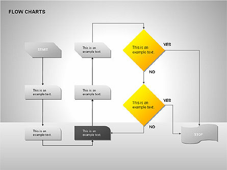 Flow Chart Tools, Slide 4, 00246, Flow Charts — PoweredTemplate.com