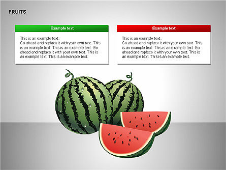 Free Fruits Collection, Free PowerPoint Template, 00247, Shapes — PoweredTemplate.com