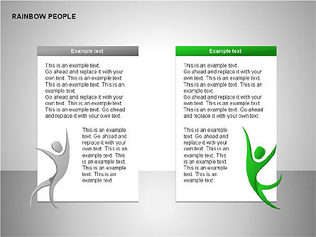 Diagrammes des personnes Rainbow, Diapositive 4, 00254, Formes — PoweredTemplate.com