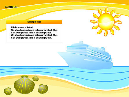 Summer Diagrams, Slide 10, 00258, Text Boxes — PoweredTemplate.com