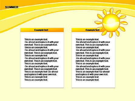 Diagrammes d'été, Diapositive 11, 00258, Boîtes de texte — PoweredTemplate.com