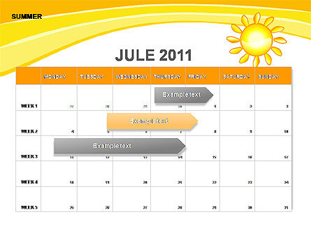 Diagrammes d'été, Diapositive 12, 00258, Boîtes de texte — PoweredTemplate.com