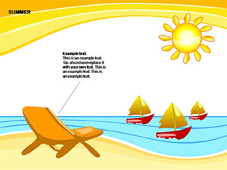 Summer Diagrams, Slide 13, 00258, Text Boxes — PoweredTemplate.com