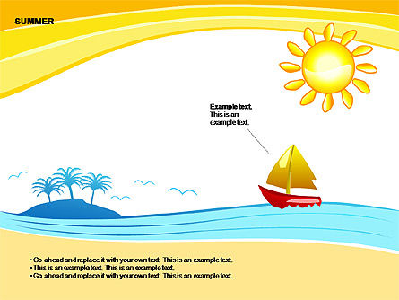 Summer Diagrams, Slide 2, 00258, Text Boxes — PoweredTemplate.com
