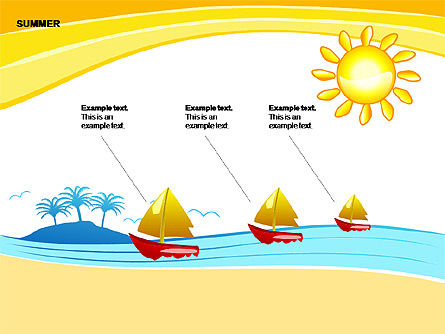 Diagrammes d'été, Diapositive 6, 00258, Boîtes de texte — PoweredTemplate.com