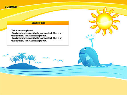 Summer Diagrams, Slide 7, 00258, Text Boxes — PoweredTemplate.com