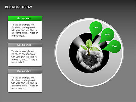 비즈니스 성장 단계 다이어그램, 파워 포인트 템플릿, 00259, 단계 도표 — PoweredTemplate.com