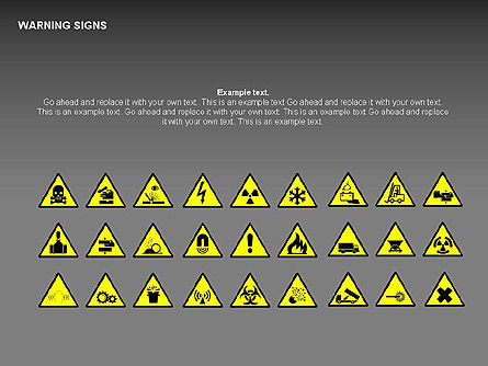 Warning Signs Collection, Slide 15, 00261, Shapes — PoweredTemplate.com