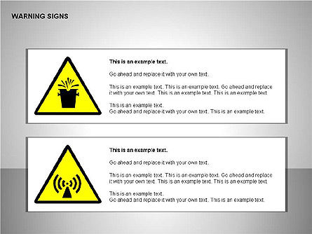 Warning Signs Collection, Slide 6, 00261, Shapes — PoweredTemplate.com