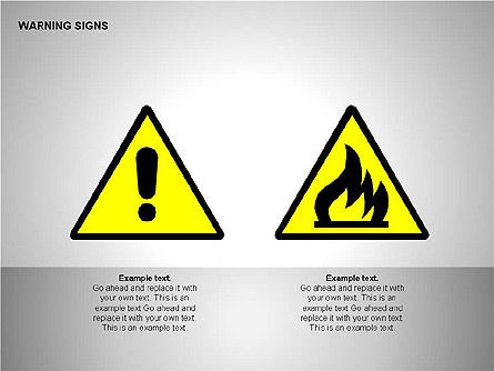 Warning Signs Collection, Slide 8, 00261, Shapes — PoweredTemplate.com