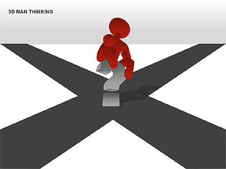 Hombre 3D pensando, Diapositiva 11, 00265, Diagramas de la etapa — PoweredTemplate.com