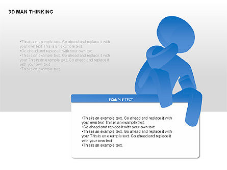 Hombre 3D pensando, Diapositiva 5, 00265, Diagramas de la etapa — PoweredTemplate.com