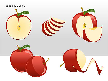 Apple Diagrams Collection, Slide 14, 00266, Stage Diagrams — PoweredTemplate.com