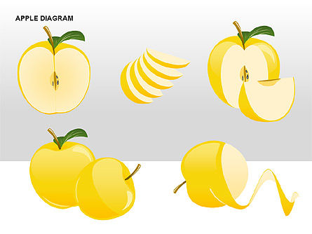 Apple diagrammen collectie, Dia 16, 00266, Stage diagrams — PoweredTemplate.com
