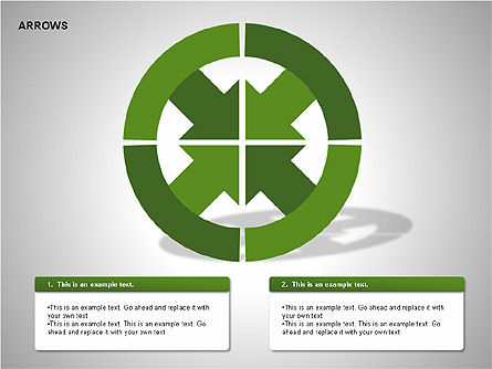 Arrows diagramas de coleção, Modelo do PowerPoint, 00267, Modelos de Negócio — PoweredTemplate.com