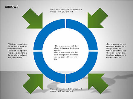Diagrammes de collecte des flèches, Diapositive 14, 00267, Modèles commerciaux — PoweredTemplate.com