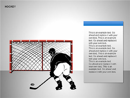 Formes de hockey, Diapositive 2, 00268, Silhouettes — PoweredTemplate.com