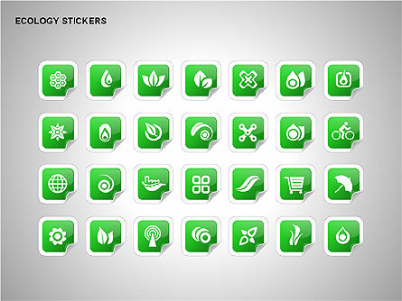 Ecology Stickers Collection, Slide 6, 00277, Icons — PoweredTemplate.com