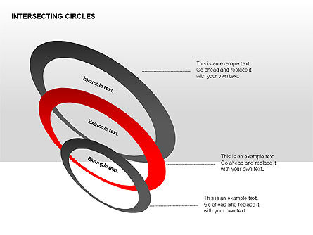 Collecte des cercles intersection, Gratuit Modele PowerPoint, 00279, Formes — PoweredTemplate.com