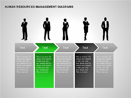 Risorse umane diagrammi di gestione, Slide 2, 00281, Grafici a Torta — PoweredTemplate.com