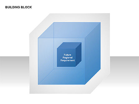 透明建筑框图, 免费 PowerPoint模板, 00283, 矩阵图 — PoweredTemplate.com