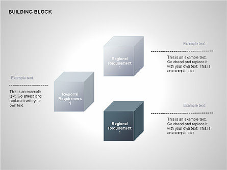 Diagrammes de blocs de construction transparents, Diapositive 13, 00283, Graphiques matriciels — PoweredTemplate.com