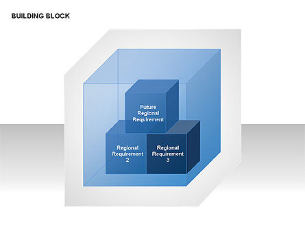 Diagrammes de blocs de construction transparents, Diapositive 3, 00283, Graphiques matriciels — PoweredTemplate.com