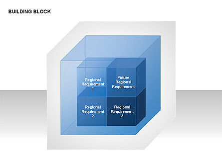 Diagrammes de blocs de construction transparents, Diapositive 4, 00283, Graphiques matriciels — PoweredTemplate.com