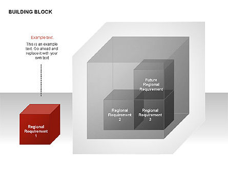 Diagrammes de blocs de construction transparents, Diapositive 8, 00283, Graphiques matriciels — PoweredTemplate.com