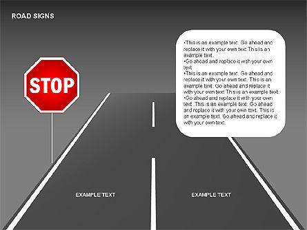  Diagramas de sinalização rodoviária, Deslizar 10, 00284, Formas — PoweredTemplate.com