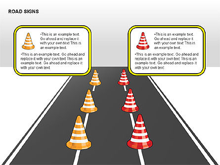 Diagrammes des panneaux routiers, Diapositive 11, 00284, Formes — PoweredTemplate.com