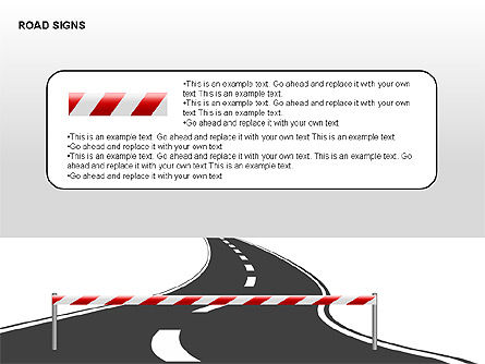  Diagramas de sinalização rodoviária, Deslizar 5, 00284, Formas — PoweredTemplate.com