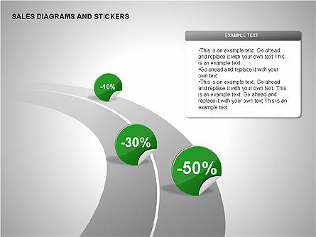 Etiquetas engomadas y diagramas de las ventas, Diapositiva 12, 00287, Formas — PoweredTemplate.com