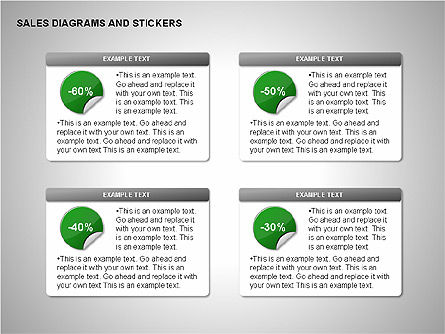 Etiquetas engomadas y diagramas de las ventas, Diapositiva 14, 00287, Formas — PoweredTemplate.com
