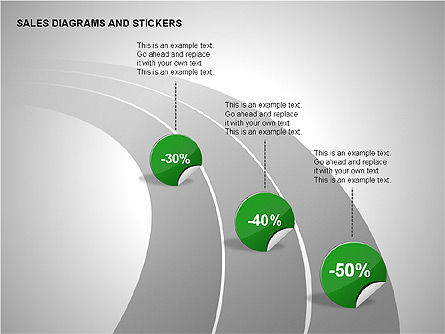 Etiquetas engomadas y diagramas de las ventas, Diapositiva 15, 00287, Formas — PoweredTemplate.com