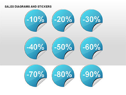 Etiquetas engomadas y diagramas de las ventas, Diapositiva 5, 00287, Formas — PoweredTemplate.com