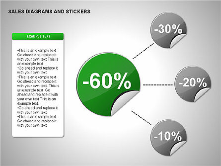 Etiquetas engomadas y diagramas de las ventas, Diapositiva 8, 00287, Formas — PoweredTemplate.com