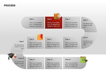 Diagramas de proceso, Diapositiva 3, 00288, Diagramas de proceso — PoweredTemplate.com