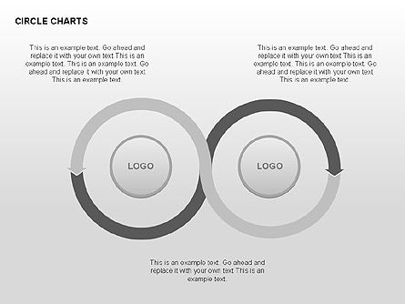 Koleksi Diagram Lingkaran, Gratis Templat PowerPoint, 00291, Bentuk — PoweredTemplate.com