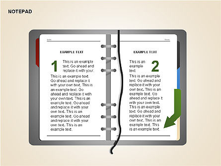 Diary Shapes and Diagrams, Slide 4, 00292, Timelines & Calendars — PoweredTemplate.com