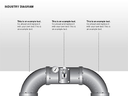 Diagramme de l'industrie, Diapositive 3, 00294, Schémas d'étapes — PoweredTemplate.com
