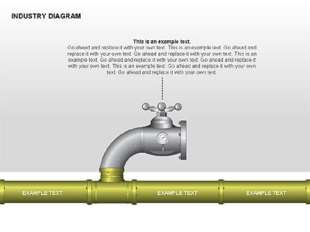 Diagramme de l'industrie, Diapositive 4, 00294, Schémas d'étapes — PoweredTemplate.com