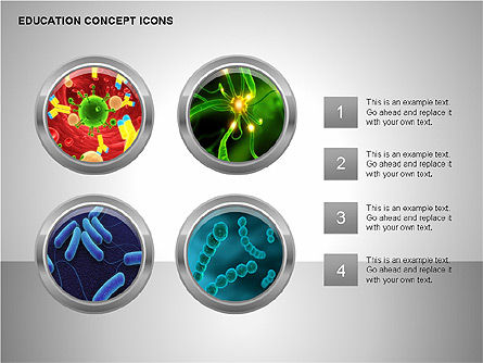 Iconos del concepto de educación, Diapositiva 13, 00295, Diagramas y gráficos educativos — PoweredTemplate.com