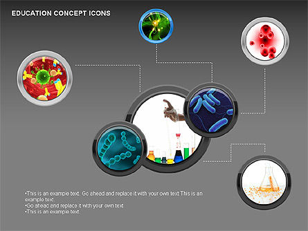 Iconos del concepto de educación, Diapositiva 16, 00295, Diagramas y gráficos educativos — PoweredTemplate.com