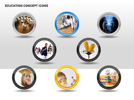 Ikon Konsep Pendidikan, Slide 3, 00295, Bagan dan Diagram Pendidikan — PoweredTemplate.com