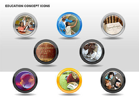 교육 컨셉 아이콘, 슬라이드 6, 00295, 교육 차트 및 도표 — PoweredTemplate.com