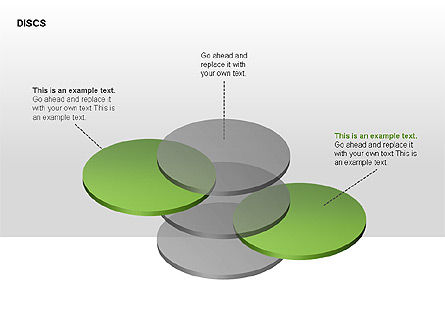 Collection de diagramme de disques, Diapositive 8, 00303, Schémas d'étapes — PoweredTemplate.com