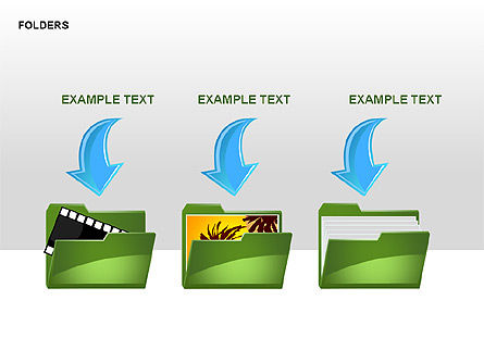 폴더 모양 컬렉션, 슬라이드 10, 00304, 모양 — PoweredTemplate.com