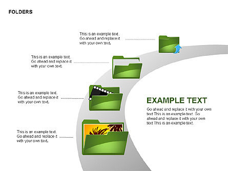 Collection de formes de dossiers, Diapositive 5, 00304, Formes — PoweredTemplate.com